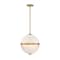 Designers Fountain Dia 60 Watt 3 Light Old Satin Brass Pendant with Etched Opal Glass Shade D301C-14P-OSB - alternate 1